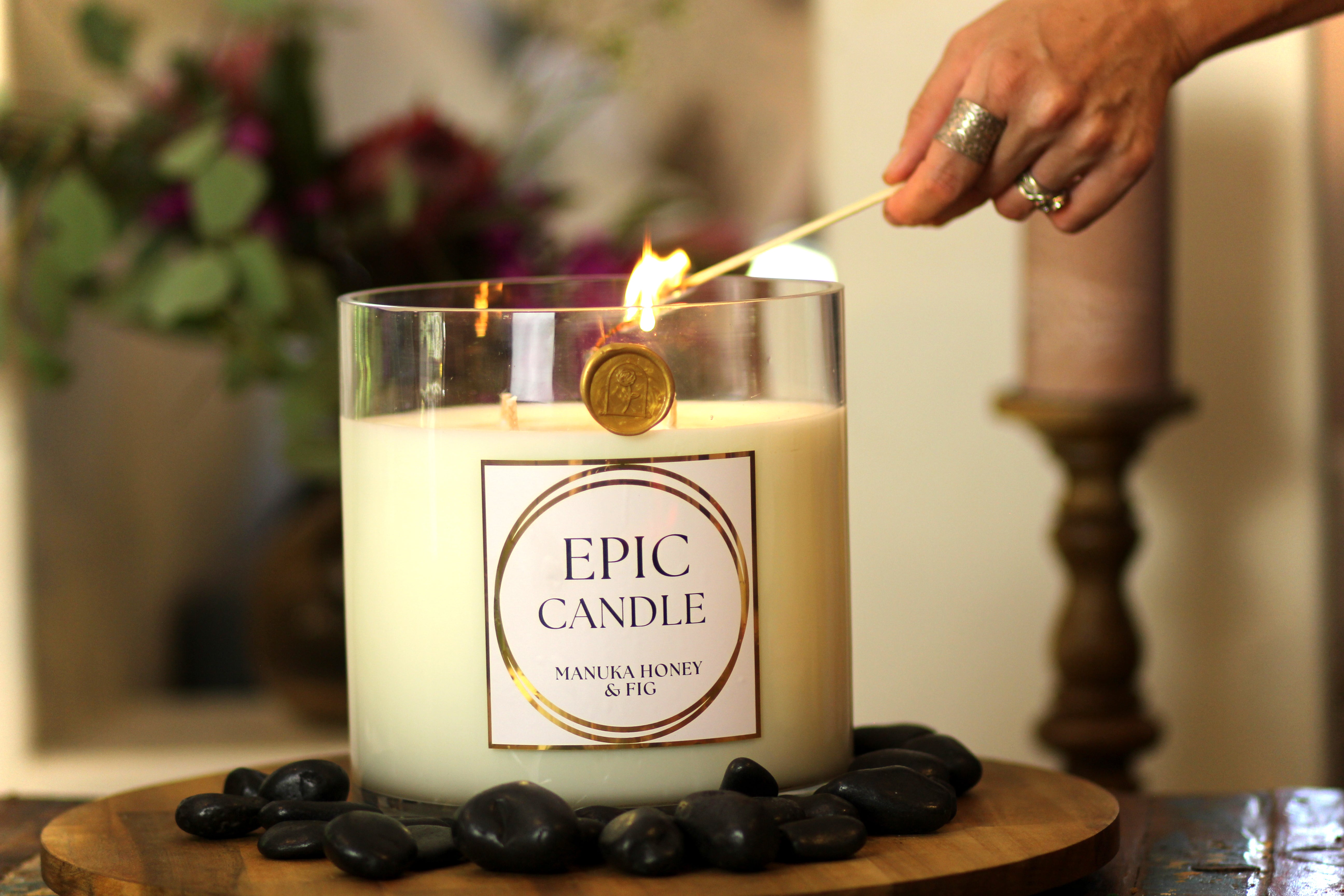 Big Candle, Epic Candle, Huge Candle, Longlife Candle, XXL Candle, Oversized Candle , Fig, Manuka Honey