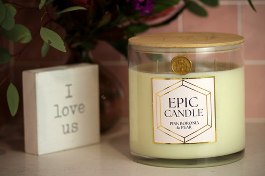 Big Candle, Epic Candle, Huge Candle, Longlife Candle, Oversized Candle, XXL Candle, Extra Long Burning Candle, Boronia, Pear