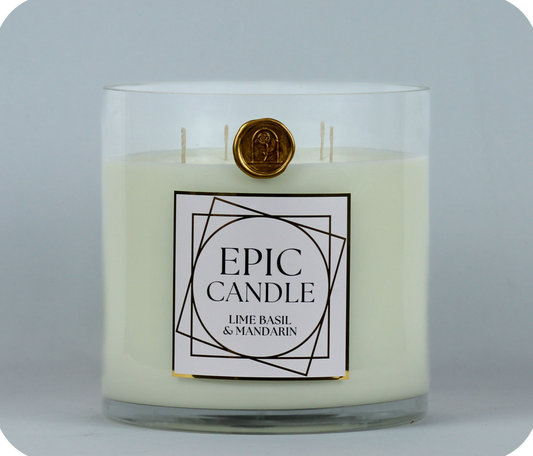 Big Candle, Epic Candle, Huge Candle, Longlife CandleLime, Basil, Mandarin, XXL Candle, Long Burning Candle, Oversized Candle, Epic Candle
