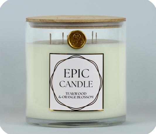 Big Candle, Epic Candle, Huge Candle, Longlife Candle, XXL Candle, Extra Long Burning Candle, Teakwood, Orange Blossom